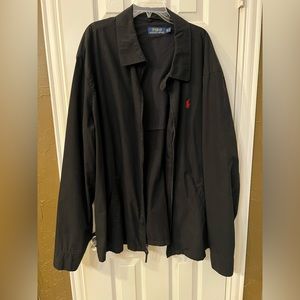 Ralph Lauren Mens Polo Jacket 3XLT Black 100% Cotton